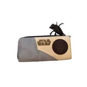Bioworld Star Wars Rey Zip Around Wallet Blue Tassel‎ 8" x 4"